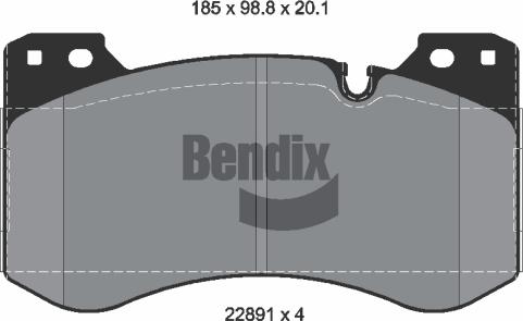 BENDIX Braking BPD2499 - Гальмівні колодки, дискові гальма autocars.com.ua