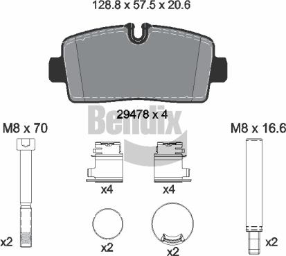 BENDIX Braking BPD2521 - Гальмівні колодки, дискові гальма autocars.com.ua