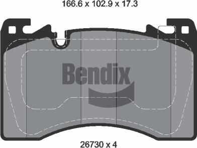 BENDIX Braking BPD2532 - Гальмівні колодки, дискові гальма autocars.com.ua
