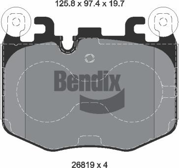 BENDIX Braking BPD2561 - Гальмівні колодки, дискові гальма autocars.com.ua