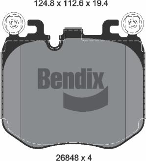 BENDIX Braking BPD2562 - Гальмівні колодки, дискові гальма autocars.com.ua