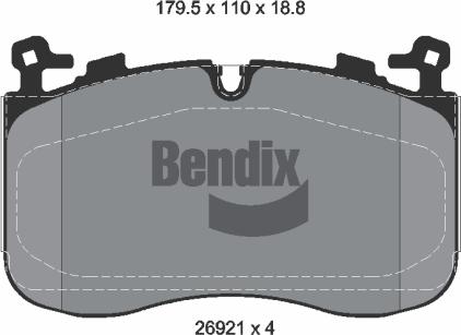 BENDIX Braking BPD2625 - Гальмівні колодки, дискові гальма autocars.com.ua