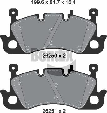 BENDIX Braking BPD2635 - Гальмівні колодки, дискові гальма autocars.com.ua