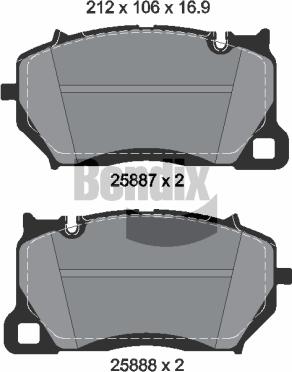 BENDIX Braking BPD2655 - Гальмівні колодки, дискові гальма autocars.com.ua