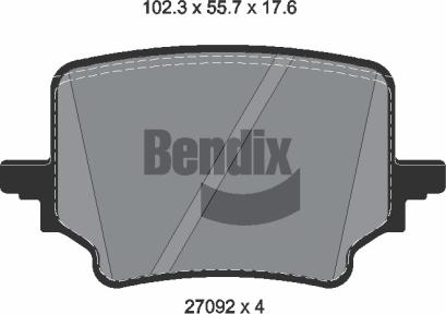 BENDIX Braking BPD2656 - Гальмівні колодки, дискові гальма autocars.com.ua