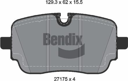 BENDIX Braking BPD2677 - Гальмівні колодки, дискові гальма autocars.com.ua