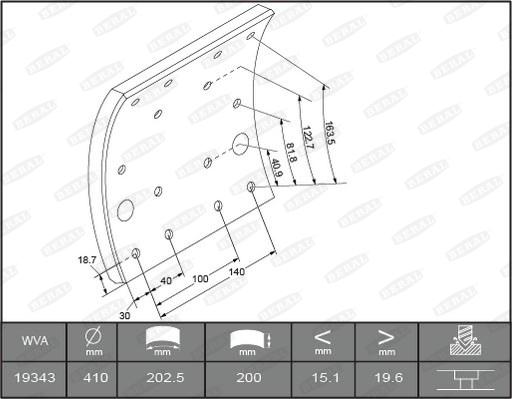 Beral 1926319806016375 - Комплект тормозных башмаков, барабанные тормоза autodnr.net