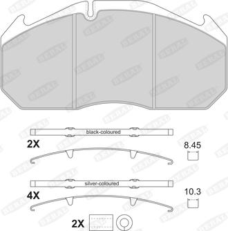 Beral 2905330004145504 - Тормозные колодки, дисковые, комплект autodnr.net