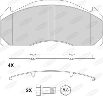 Beral 2912529004145624 - Тормозные колодки, дисковые, комплект avtokuzovplus.com.ua