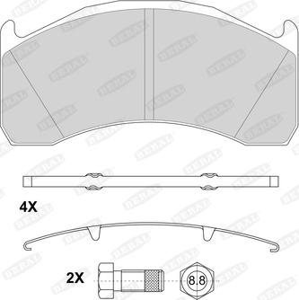 Beral 2913729004145624 - Тормозные колодки, дисковые, комплект avtokuzovplus.com.ua