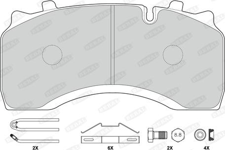 Beral 2914230004195724 - Тормозные колодки, дисковые, комплект autodnr.net