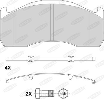 Beral 2915129004145504 - Тормозные колодки, дисковые, комплект avtokuzovplus.com.ua