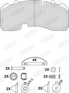 Beral 2916530004245754 - Тормозные колодки, дисковые, комплект avtokuzovplus.com.ua