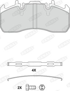 Beral 2920329004145724 - Тормозные колодки, дисковые, комплект autodnr.net