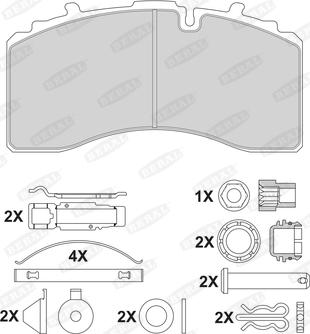 Beral 2919430004152004 - Гальмівні колодки, дискові гальма autocars.com.ua