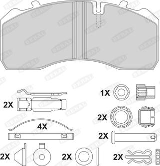 Beral 2919730004145694 - Гальмівні колодки, дискові гальма autocars.com.ua