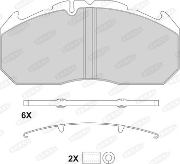 Beral 2921028004145504 - Тормозные колодки, дисковые, комплект autodnr.net