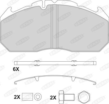 Beral 2921028004145724 - Тормозные колодки, дисковые, комплект autodnr.net