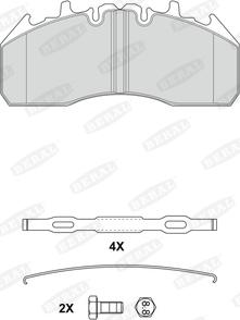 Beral 2921829004145724 - Тормозные колодки, дисковые, комплект autodnr.net