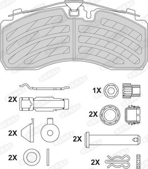 Beral 2928730004145504 - Тормозные колодки, дисковые, комплект avtokuzovplus.com.ua