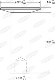 Beral 93685 - Заклепка, накладки барабанного тормоза avtokuzovplus.com.ua