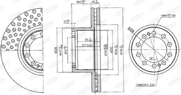 Beral BCR323A - Тормозной диск avtokuzovplus.com.ua