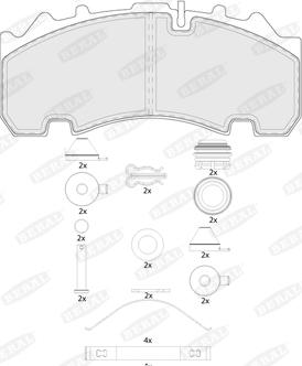 Beral BCV29263TK - Тормозные колодки, дисковые, комплект avtokuzovplus.com.ua