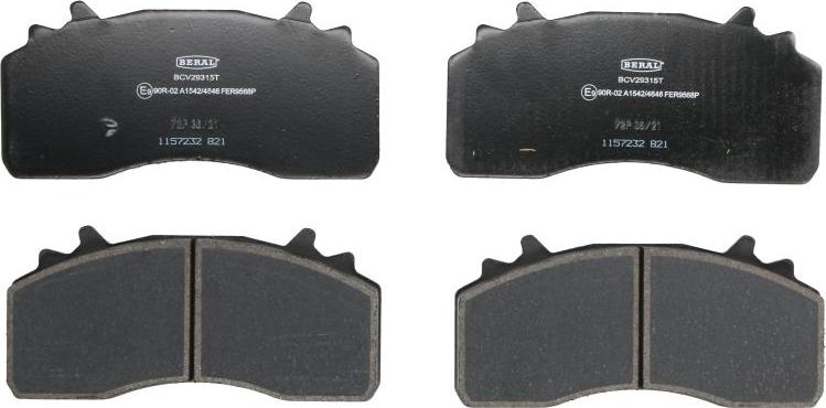 Beral BCV29315T - Гальмівні колодки, дискові гальма autocars.com.ua