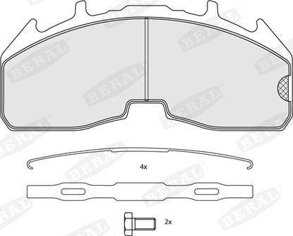 Beral BCV29332TK - Тормозные колодки, дисковые, комплект avtokuzovplus.com.ua