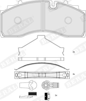 Beral BCV29343TK - Гальмівні колодки, дискові гальма autocars.com.ua