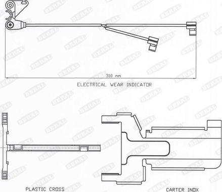 Beral UAI141 - Сигнализатор, износ тормозных колодок avtokuzovplus.com.ua