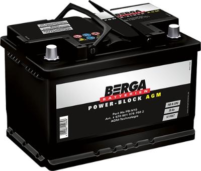 BERGA 5709010767502 - Стартерная аккумуляторная батарея, АКБ avtokuzovplus.com.ua