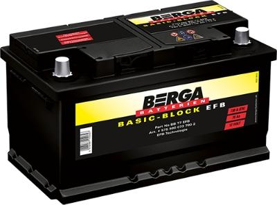 BERGA 5755000737902 - Стартерна акумуляторна батарея, АКБ autocars.com.ua