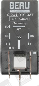 BERU GR031 - Реле, система розжарювання autocars.com.ua
