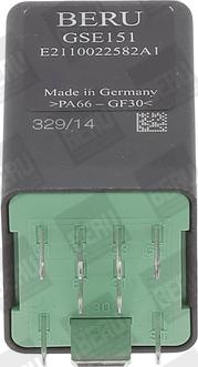 BERU GSE151 - Блок управління, реле, система розжарювання autocars.com.ua