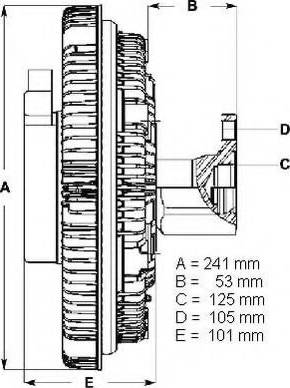 BorgWarner (BERU) LK019 - Сцепление, вентилятор радиатора avtokuzovplus.com.ua