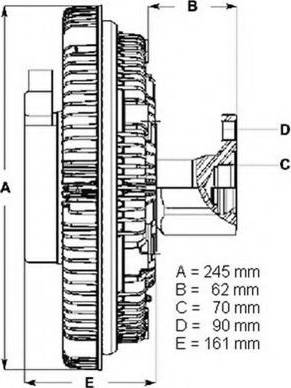 BorgWarner (BERU) LK028 - Сцепление, вентилятор радиатора avtokuzovplus.com.ua