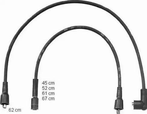 BorgWarner (BERU) ZEF1073 - Комплект проводов зажигания avtokuzovplus.com.ua