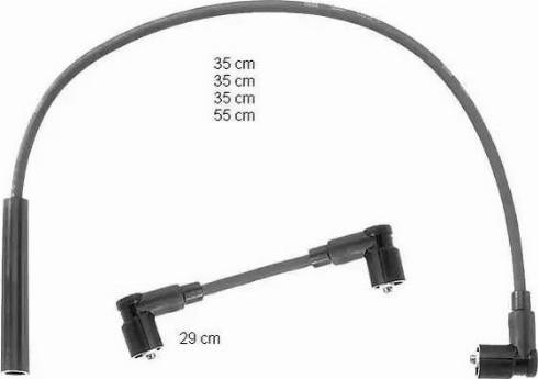 BorgWarner (BERU) ZEF812 - Комплект проводов зажигания avtokuzovplus.com.ua