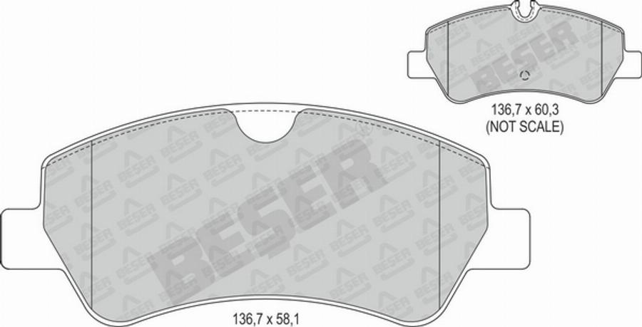 Beser 4175 - Тормозные колодки, дисковые, комплект avtokuzovplus.com.ua