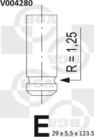 BGA V004280 - Випускний клапан autocars.com.ua