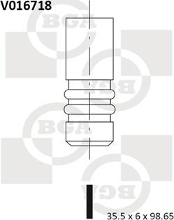 BGA V016718 - Впускний клапан autocars.com.ua