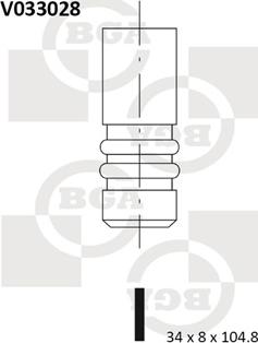 BGA V033028 - Впускной клапан avtokuzovplus.com.ua