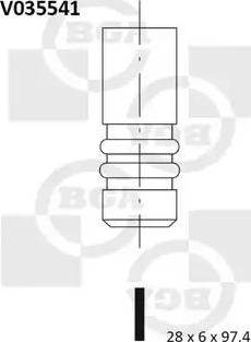 BGA V035541 - Впускний клапан autocars.com.ua