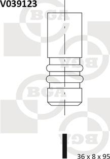 BGA V039123 - Клапан впуск 1.9-2.4D T4 90-98-LT -96-Caddy 96-04 autocars.com.ua