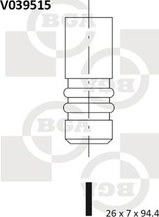 BGA V039515 - Выпускной клапан avtokuzovplus.com.ua