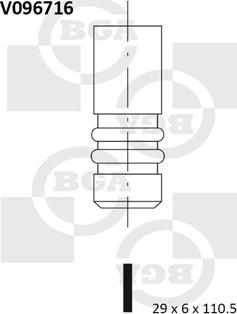 BGA V096716 - Выпускной клапан avtokuzovplus.com.ua