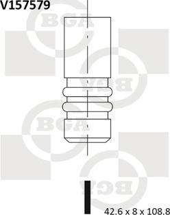 BGA V157579 - Клапан впуск. Jumper-Ducato-Boxer 2.0i 82- autocars.com.ua