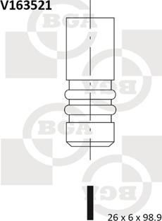 BGA V163521 - Выпускной клапан avtokuzovplus.com.ua