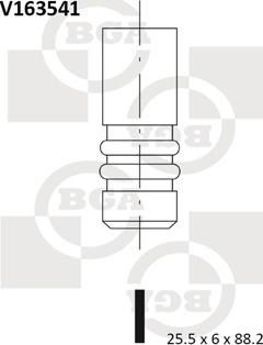 BGA V163541 - Выпускной клапан avtokuzovplus.com.ua